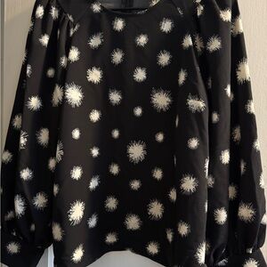 Black and White Patterned Blouse